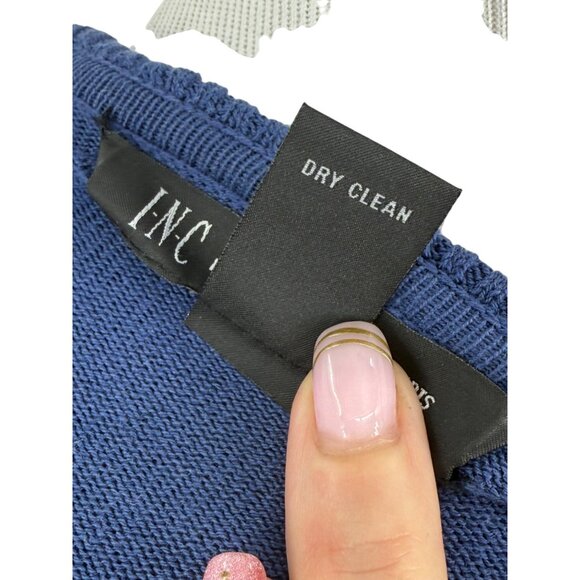 Vintage Y2K I.N.C Blue Ruffled Silk Cotton Cardigan | Coquette Minimalist Boho M - Picture 13 of 14